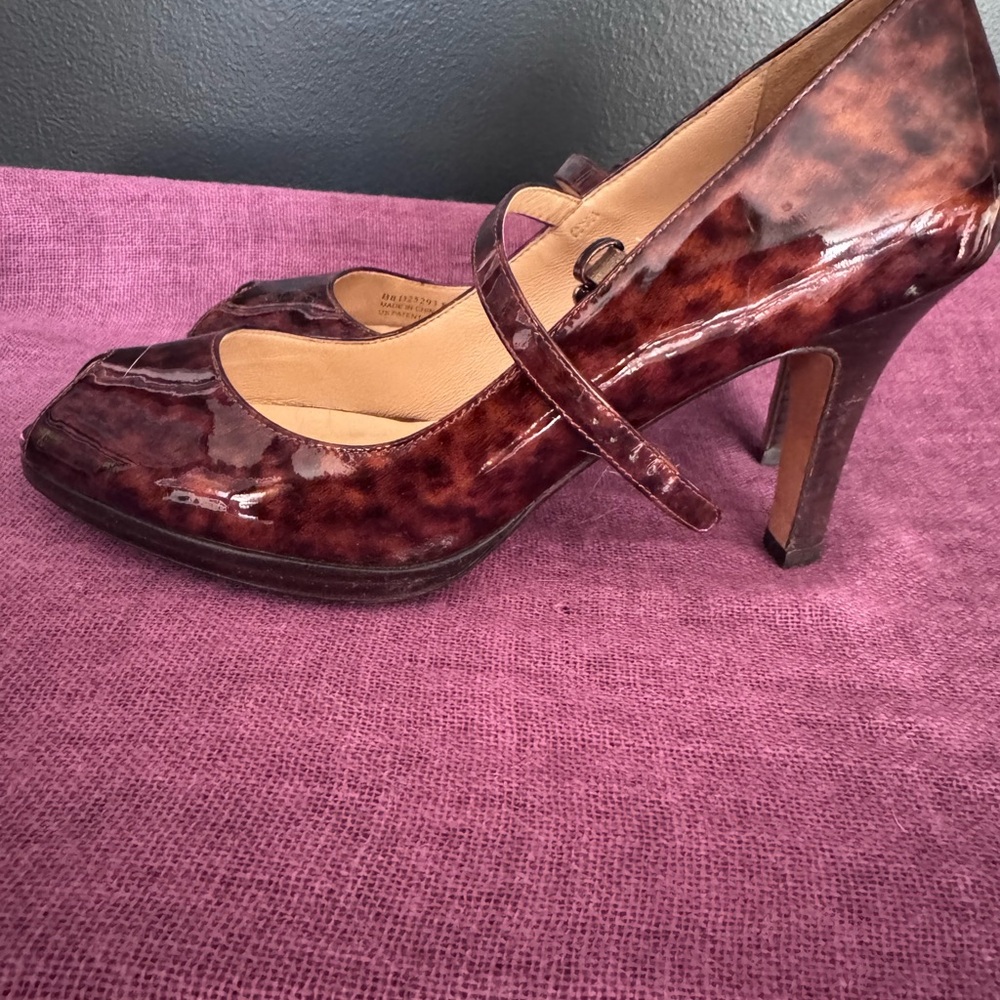 Cole Haan leopard print  Brown Heels